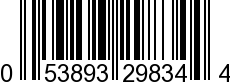 UPC-A <b>053893298344 / 0 53893 29834 4