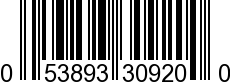 UPC-A <b>053893309200 / 0 53893 30920 0