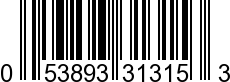 UPC-A <b>053893313153 / 0 53893 31315 3