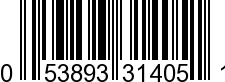 UPC-A <b>053893314051 / 0 53893 31405 1