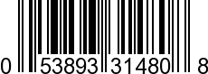 UPC-A <b>053893314808 / 0 53893 31480 8