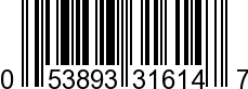 UPC-A <b>053893316147 / 0 53893 31614 7