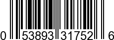 UPC-A <b>053893317526 / 0 53893 31752 6