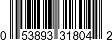 UPC-A <b>053893318042 / 0 53893 31804 2