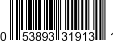 UPC-A <b>053893319131 / 0 53893 31913 1