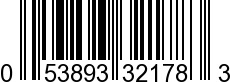 UPC-A <b>053893321783 / 0 53893 32178 3