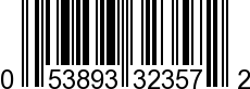 UPC-A <b>053893323572 / 0 53893 32357 2