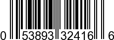 UPC-A <b>053893324166 / 0 53893 32416 6