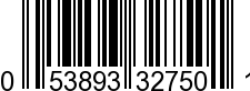 UPC-A <b>053893327501 / 0 53893 32750 1