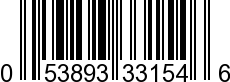 UPC-A <b>053893331546 / 0 53893 33154 6