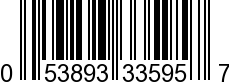 UPC-A <b>053893335957 / 0 53893 33595 7