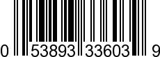 UPC-A <b>053893336039 / 0 53893 33603 9