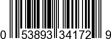 UPC-A <b>053893341729 / 0 53893 34172 9