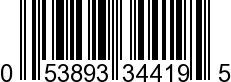 UPC-A <b>053893344195 / 0 53893 34419 5