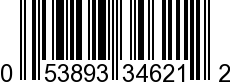 UPC-A <b>053893346212 / 0 53893 34621 2