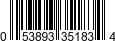 UPC-A <b>053893351834 / 0 53893 35183 4