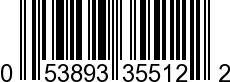 UPC-A <b>053893355122 / 0 53893 35512 2