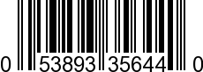 UPC-A <b>053893356440 / 0 53893 35644 0