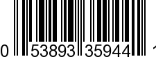 UPC-A <b>053893359441 / 0 53893 35944 1