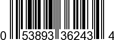 UPC-A <b>053893362434 / 0 53893 36243 4