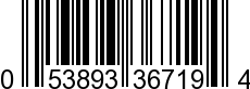 UPC-A <b>053893367194 / 0 53893 36719 4