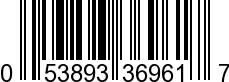 UPC-A <b>053893369617 / 0 53893 36961 7