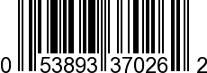 UPC-A <b>053893370262 / 0 53893 37026 2