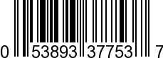 UPC-A <b>053893377537 / 0 53893 37753 7