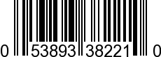 UPC-A <b>053893382210 / 0 53893 38221 0