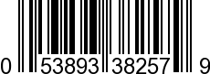 UPC-A <b>053893382579 / 0 53893 38257 9