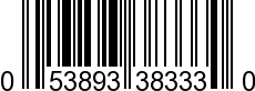 UPC-A <b>053893383330 / 0 53893 38333 0