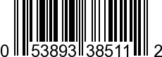 UPC-A <b>053893385112 / 0 53893 38511 2