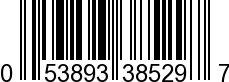 UPC-A <b>053893385297 / 0 53893 38529 7