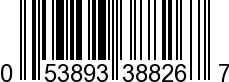 UPC-A <b>053893388267 / 0 53893 38826 7