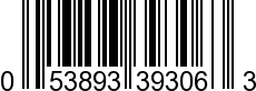 UPC-A <b>053893393063 / 0 53893 39306 3