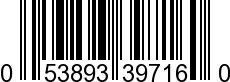 UPC-A <b>053893397160 / 0 53893 39716 0