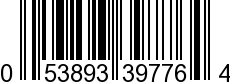 UPC-A <b>053893397764 / 0 53893 39776 4