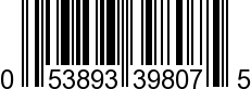 UPC-A <b>053893398075 / 0 53893 39807 5