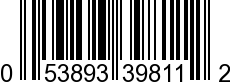 UPC-A <b>053893398112 / 0 53893 39811 2