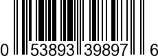 UPC-A <b>053893398976 / 0 53893 39897 6