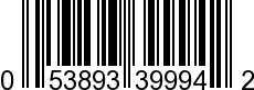 UPC-A <b>053893399942 / 0 53893 39994 2