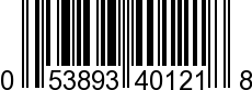 UPC-A <b>053893401218 / 0 53893 40121 8