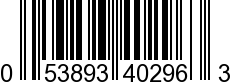 UPC-A <b>053893402963 / 0 53893 40296 3