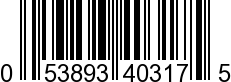 UPC-A <b>053893403175 / 0 53893 40317 5