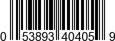 UPC-A <b>053893404059 / 0 53893 40405 9