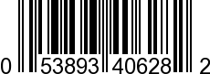 UPC-A <b>053893406282 / 0 53893 40628 2