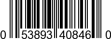 UPC-A <b>053893408460 / 0 53893 40846 0