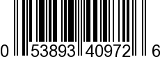 UPC-A <b>053893409726 / 0 53893 40972 6