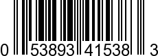 UPC-A <b>053893415383 / 0 53893 41538 3