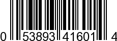UPC-A <b>053893416014 / 0 53893 41601 4